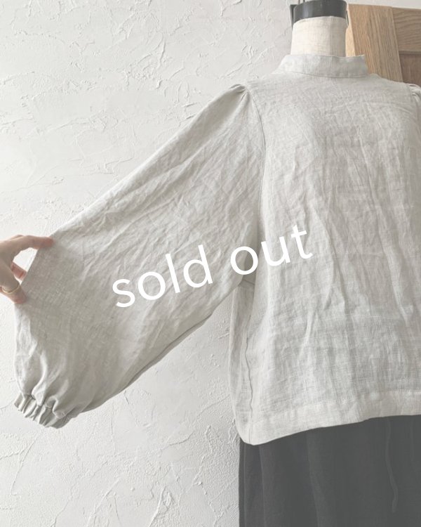 画像6: je suis comme je suis/パワーショルダーブラウス・フラックス (6)