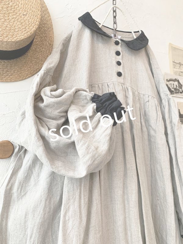 画像4: Avenue/丸襟ギャザーワンピース (4)