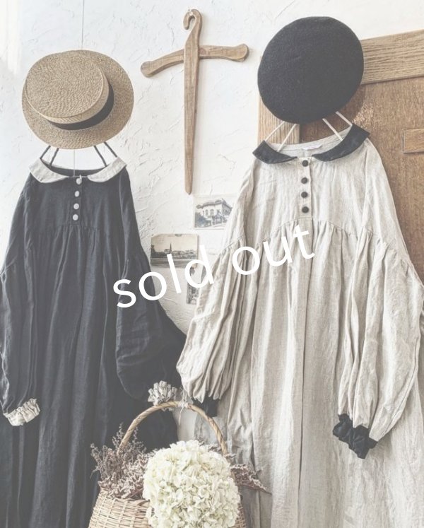 画像2: Avenue/丸襟ギャザーワンピース (2)