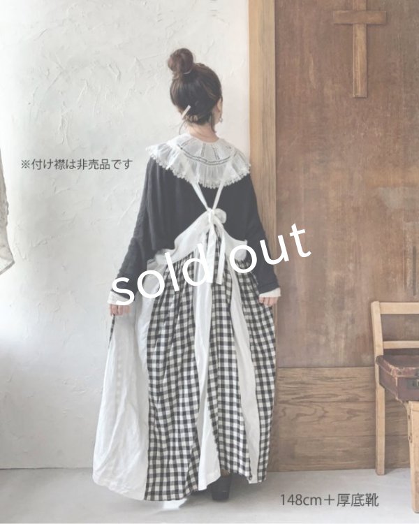 画像8: Avenue／後ろりぼんキャミワンピース・ギンガムに黒りぼん (8)