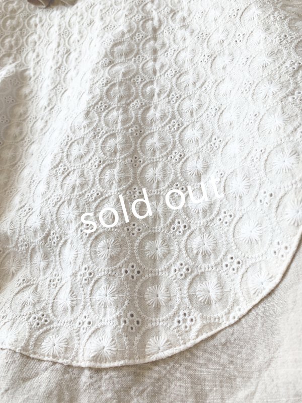 画像5: kosatofuku／プリーツカラーとレース切替のブラウス・キナリ (5)