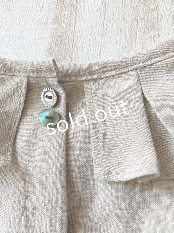 画像9: kosatofuku／プリーツカラーとレース切替のブラウス・キナリ (9)