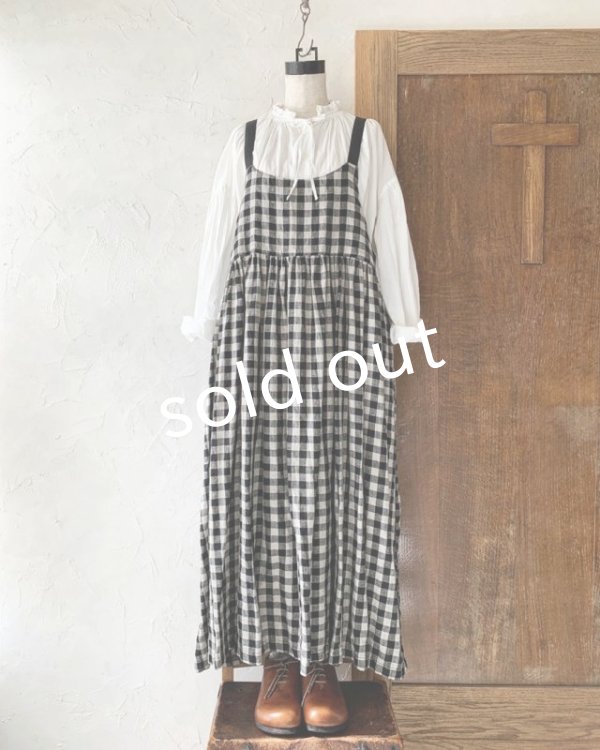 画像4: Avenue／後ろりぼんキャミワンピース・ギンガムに黒りぼん (4)