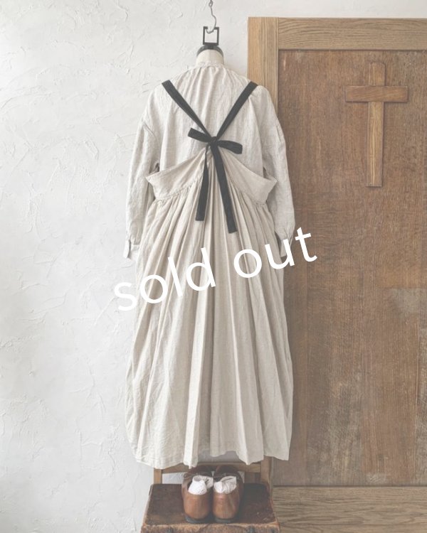 画像3: Avenue／後ろりぼんキャミワンピース・生成りに黒りぼん (3)