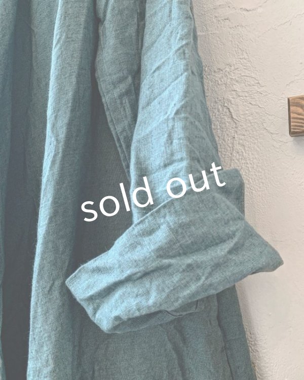 画像4: HALLELUJAH／Robe de femme de chambre 小間使いローブ衿付・turquoise (4)