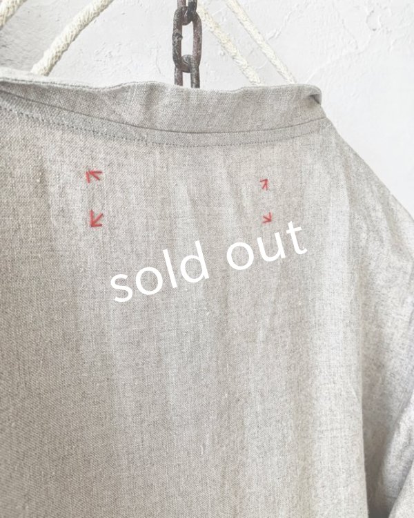 画像7: HALLELUJAH／Robe de femme de chambre 小間使いローブ衿付・flax (7)