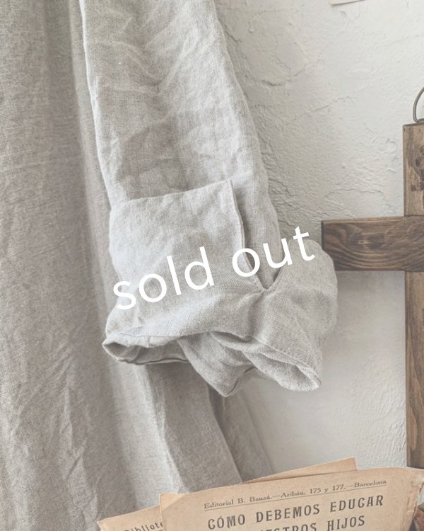 画像3: HALLELUJAH／Robe de femme de chambre 小間使いローブ衿付・flax (3)