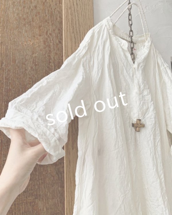 画像10: HALLELUJAH/Chemise de garçon Berger 羊飼い少年のシャツ・black (10)