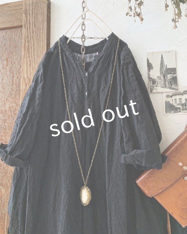 画像3: HALLELUJAH/Chemise de garçon Berger 羊飼い少年のシャツ・black (3)