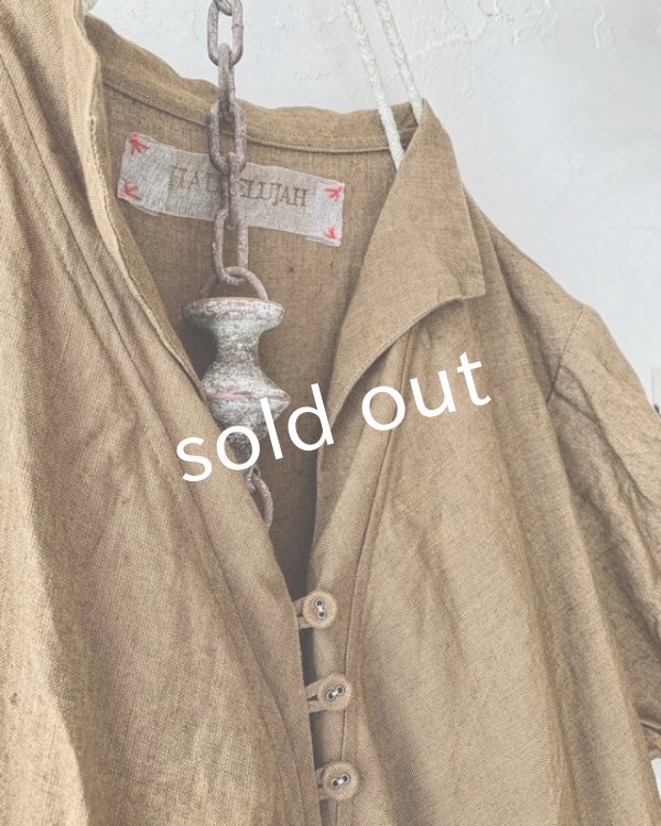 画像3: HALLELUJAH／Robe de femme de chambre 小間使いローブ衿付・brown (3)