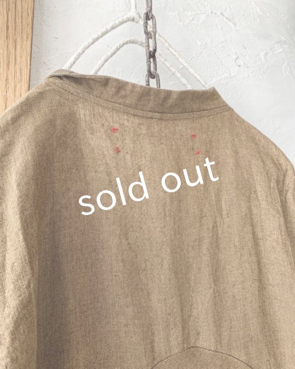 画像7: HALLELUJAH／Robe de femme de chambre 小間使いローブ衿付・brown (7)