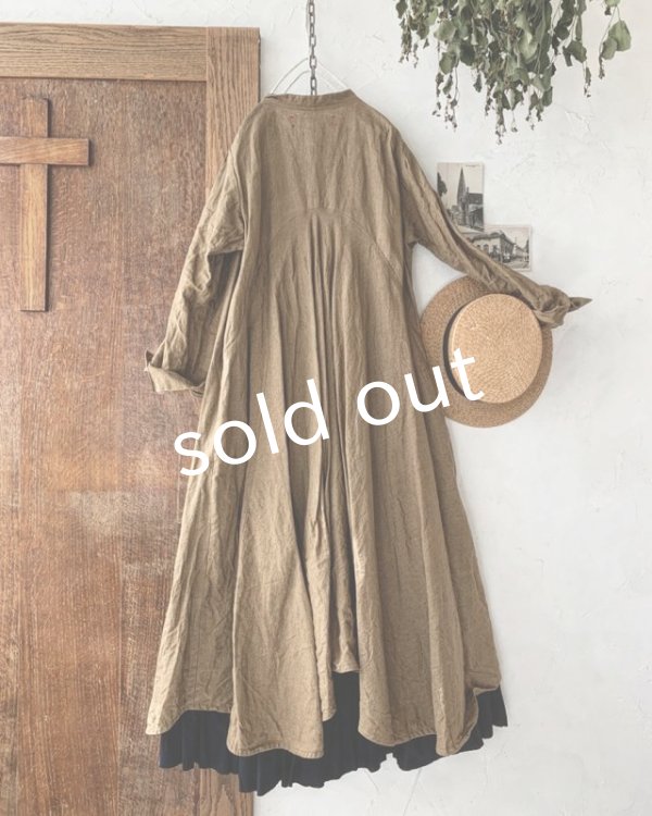 画像6: HALLELUJAH／Robe de femme de chambre 小間使いローブ衿付・brown (6)