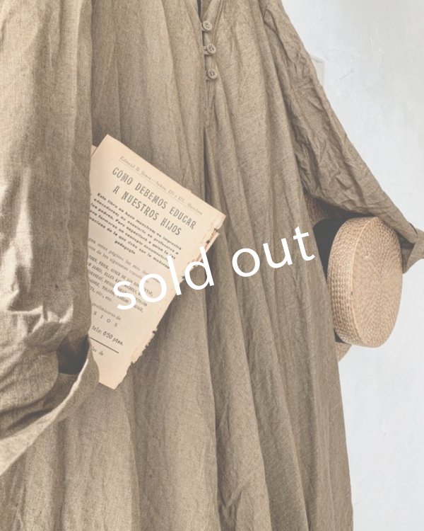 画像4: HALLELUJAH／Robe de femme de chambre 小間使いローブ衿付・brown (4)