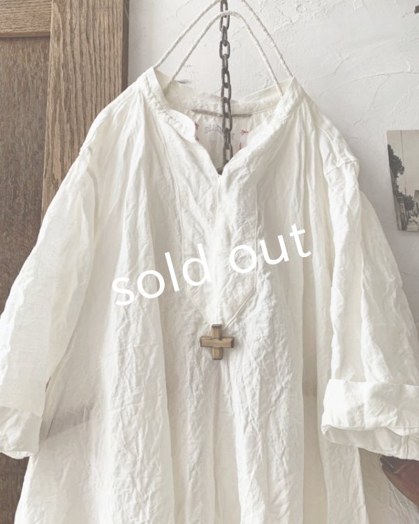 画像2: HALLELUJAH／Chemise de garçon Berger 羊飼い少年のシャツ・off-white (2)
