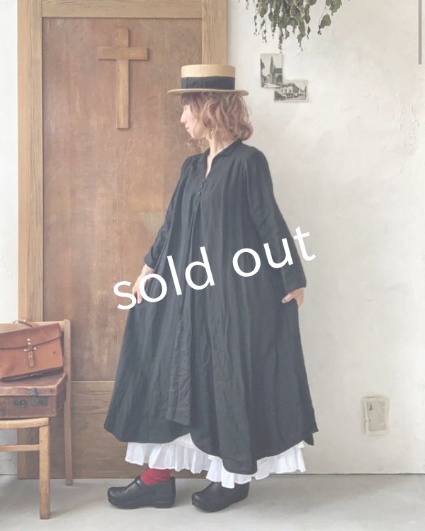 画像9: HALLELUJAH／Robe de femme de chambre 小間使いローブ衿付・off-white (9)