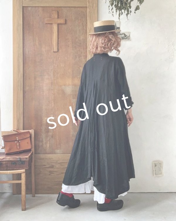 画像10: HALLELUJAH／Robe de femme de chambre 小間使いローブ衿付・flax (10)