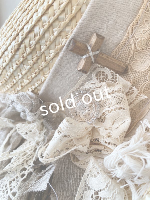 画像4: pollenbienco／アンティークレースのハット・B (4)