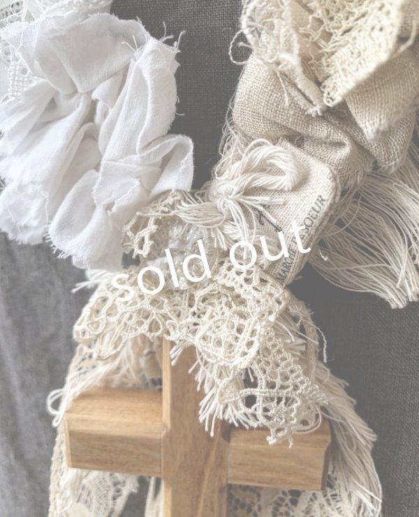 画像4: pollenbienco/アンティークレース十字架ネックレス・B (4)