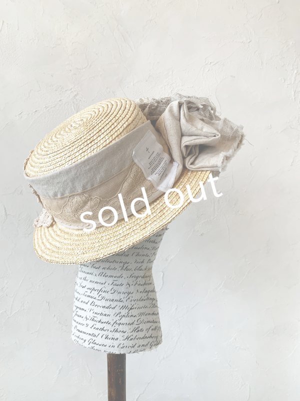 画像7: pollenbienco／アンティークレースのハット・B (7)