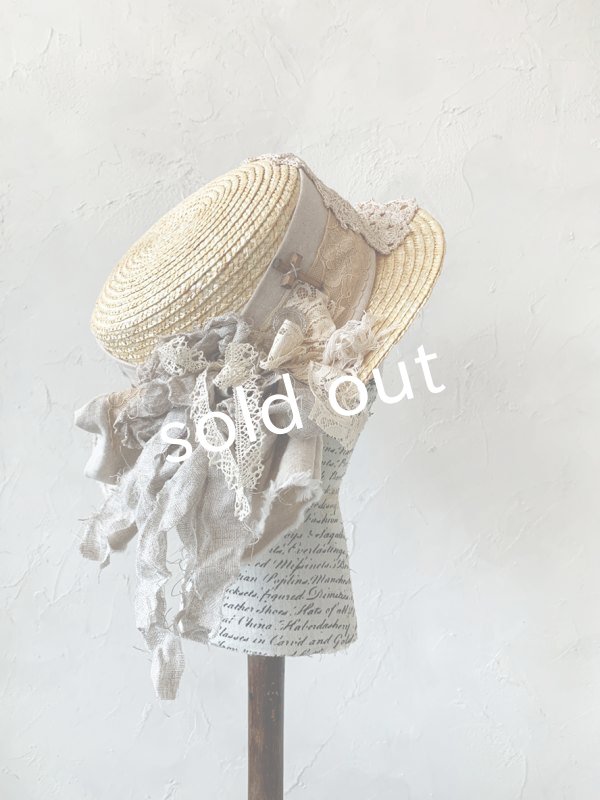 画像3: pollenbienco／アンティークレースのハット・B (3)