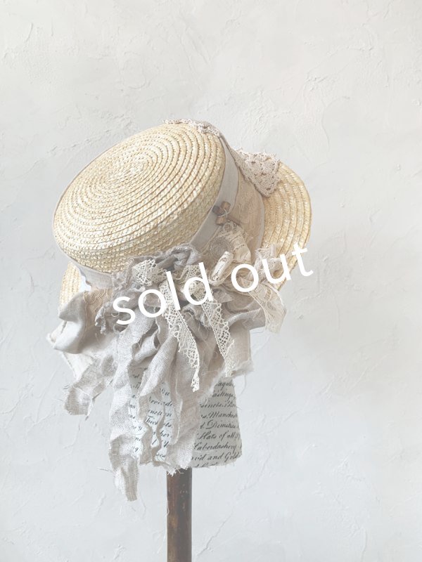 画像5: pollenbienco／アンティークレースのハット・B (5)