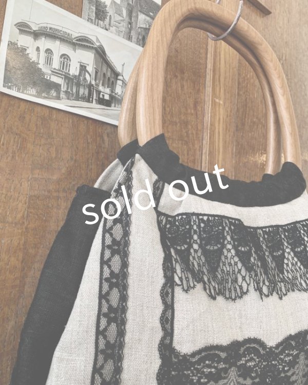 画像2: ecru-ke/木の持ち手バッグ・C (2)