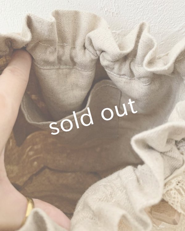 画像9: pollenbienco／アンティークレースと十字架のロープバッグ (9)