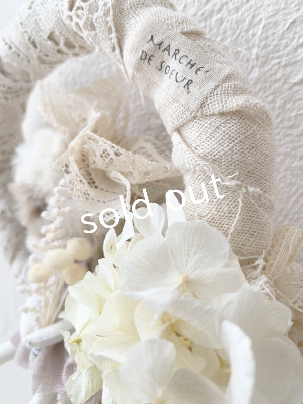 画像5: pollenbienco/アンティークレースとスケキヨのリース (5)