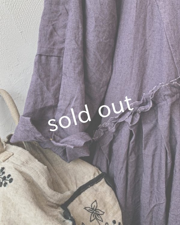 画像4: HALLELUJAH／1890's Bourgeron 羊飼いローブ・purple (4)