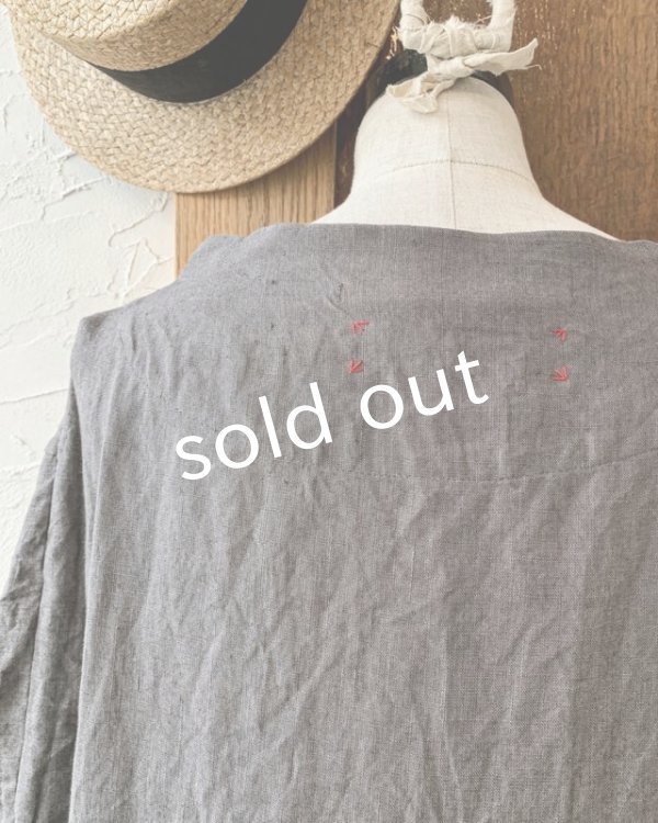 画像7: HALLELUJAH／1890's Bourgeron 羊飼いローブ・gray (7)