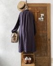 画像7: HALLELUJAH／1890's Bourgeron 羊飼いシャツワンピース・purple (7)