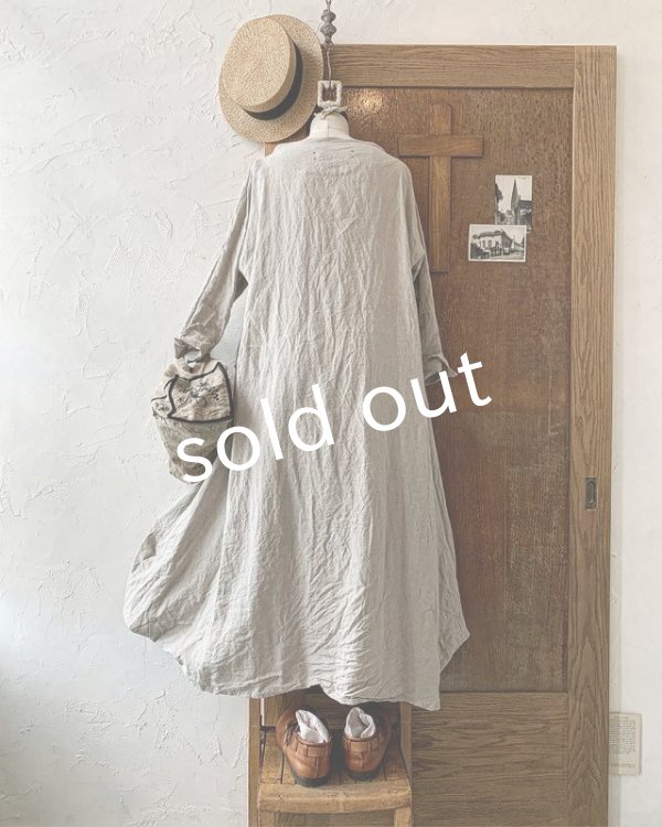 画像6: HALLELUJAH/1890's Bourgeron 羊飼いローブ・flax (6)