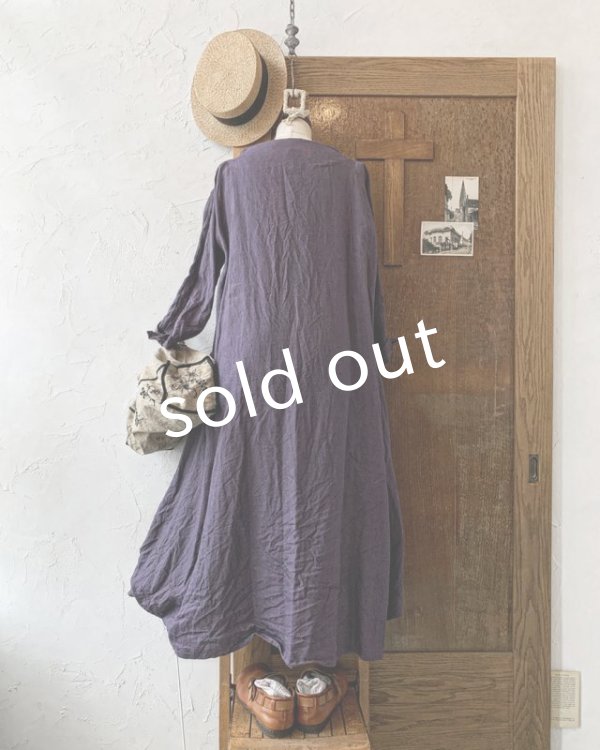 画像7: HALLELUJAH／1890's Bourgeron 羊飼いローブ・purple (7)