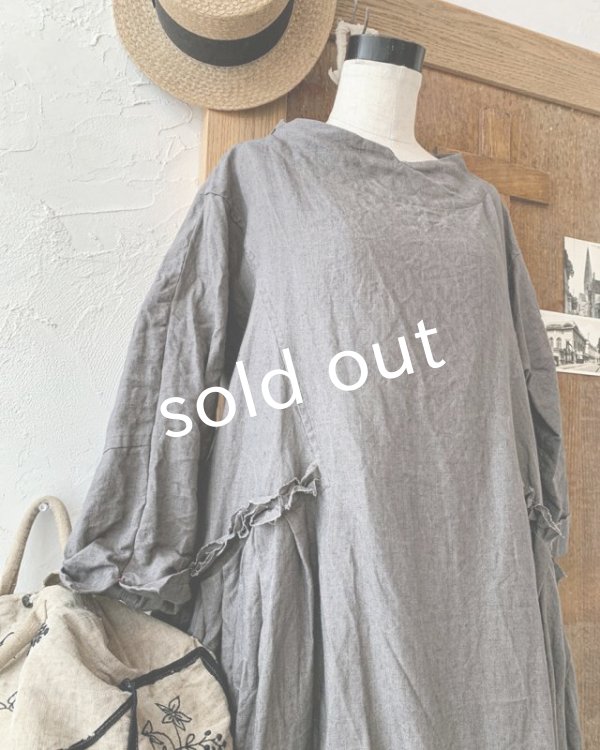 画像3: HALLELUJAH／1890's Bourgeron 羊飼いローブ・gray (3)