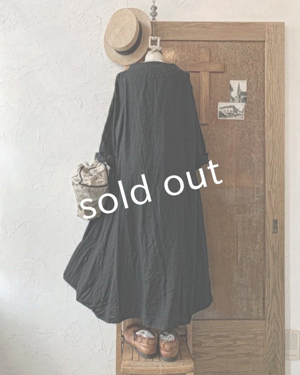 画像6: HALLELUJAH／1890's Bourgeron 羊飼いローブ・black (6)