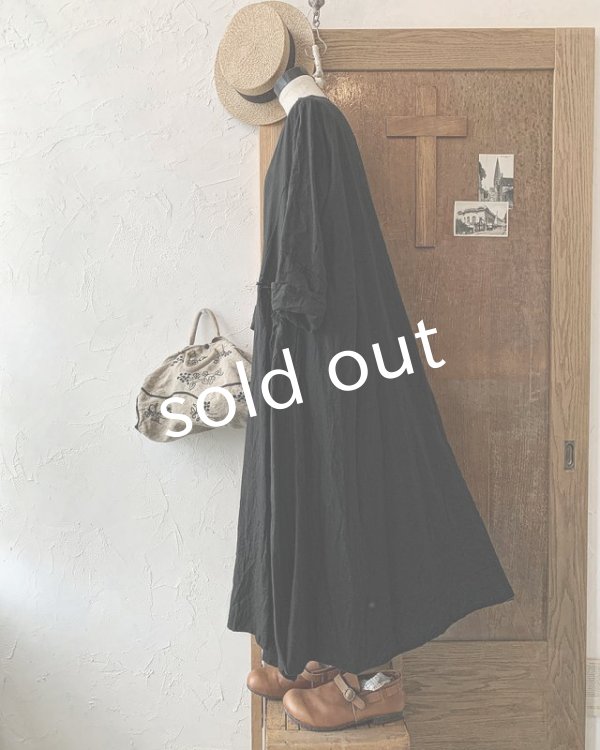 画像5: HALLELUJAH／1890's Bourgeron 羊飼いローブ・black (5)