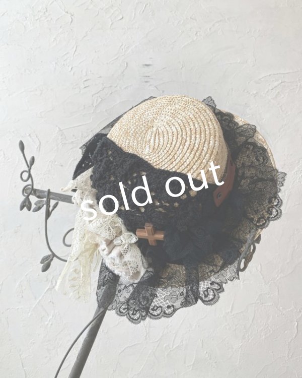 画像3: pollenbienco／アンティークレースのハット・D (3)