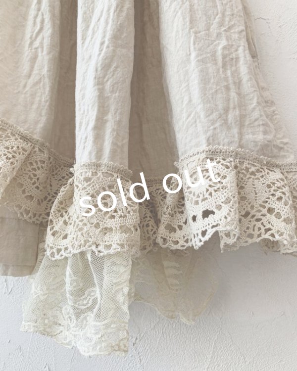 画像7: pollenbienco／アンティークレースのケープ付きキャミチュニック (7)