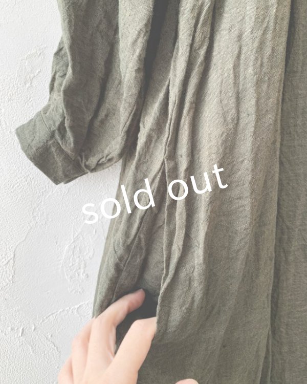 画像5: MARCHE' DE SOEUR／ワイドギャザーワンピース・カーキ (5)