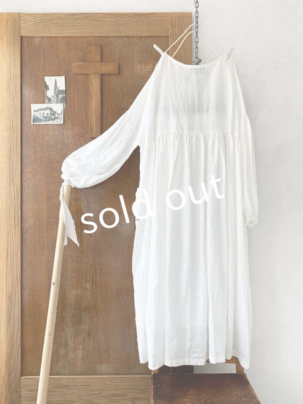 画像6: shizuka's／パフ袖アンティークレースOP・お花刺繍 (6)