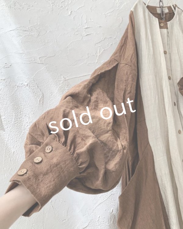 画像5: MARCHE' DE SOEUR／祈りのワンピース・アンティークブラウン×ファナージュミルク (5)
