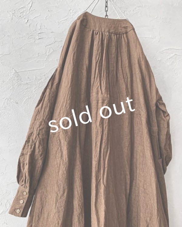 画像10: MARCHE' DE SOEUR／祈りのワンピース・アンティークブラウン×リトアニアジャガード (10)