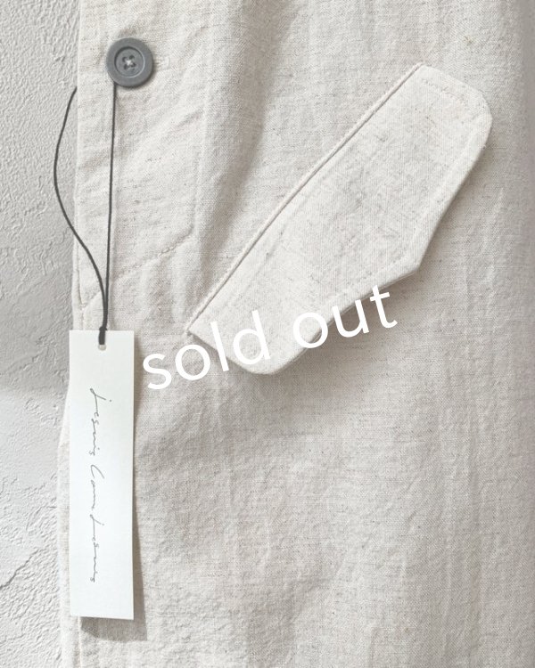 画像4: je suis comme je suis/piping pocket salopette・ecru (4)