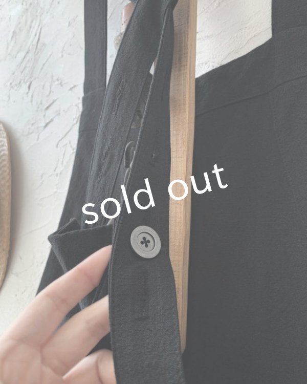 画像13: je suis comme je suis/piping pocket salopette・black (13)