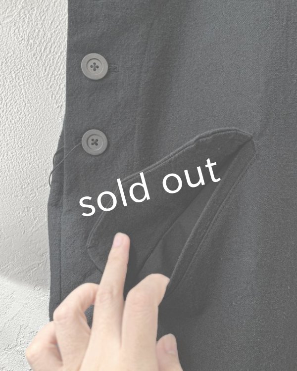 画像5: je suis comme je suis/piping pocket salopette・black (5)