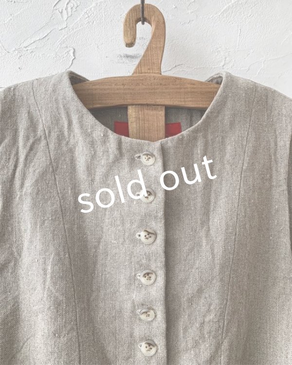 画像4: Reliure／ボタンベスト・リトアニアリネン (4)