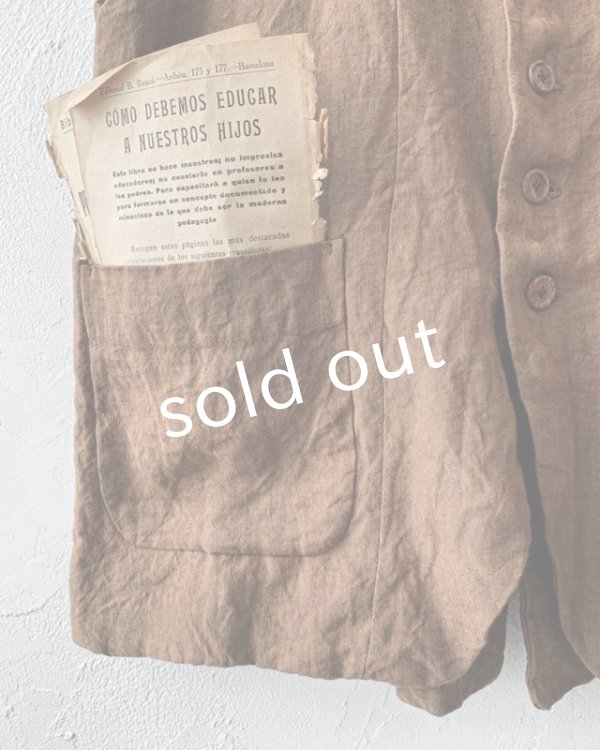 画像5: Reliure／ボタンベスト・アンティークブラウン (5)