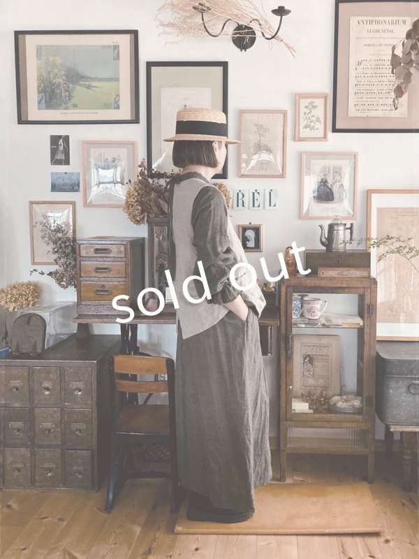 画像11: Reliure／ボタンベスト・リトアニアリネン (11)