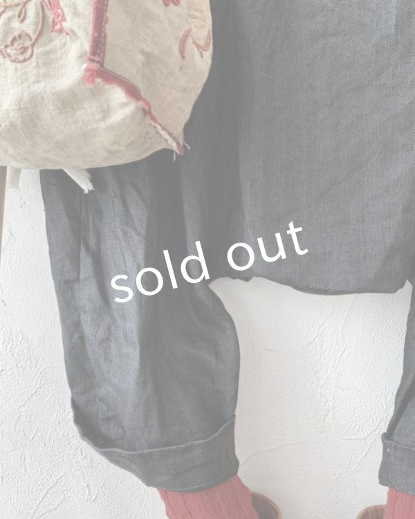 画像4: Reliure／サルエルパンツ・ヘリンボンブラック (4)