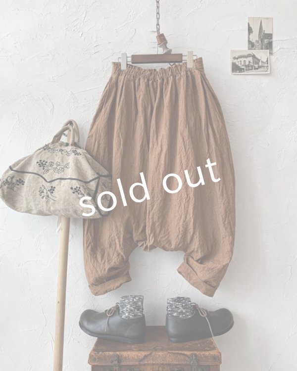 画像7: Reliure／サルエルパンツ・アンティークブラウン (7)